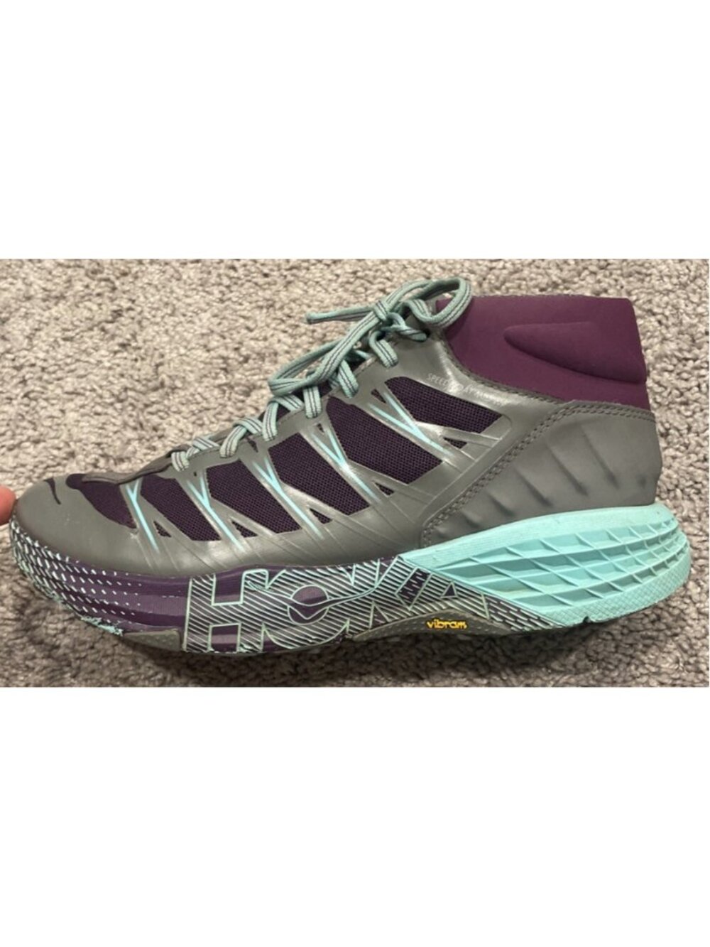 Hoka One One Speedgoat Mid WP Waterproof Hiking Shoes Boots Womens Size 9